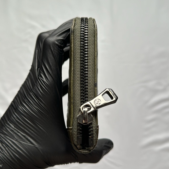 Green ostrich leather wallet - Picture 4 of 8